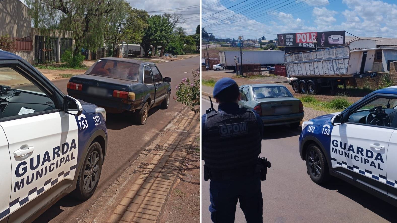 Guarda Municipal recupera Corsa Wind e Verona furtados na região norte de Cascavel